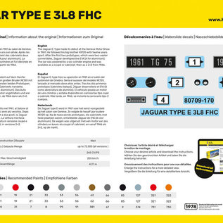 Heller Heller 80709 Jaguar Type-E 3L8 FHC  (Scale 1:24)
