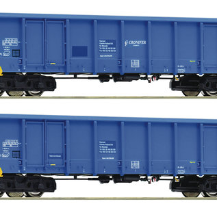 Roco Roco 76023 2 piece set: Open goods wagons, CRONIFER, era VI (Gauge H0)