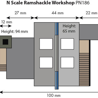 Metcalfe Metcalfe PN186 Verfallene Werkstatt (Spur N)