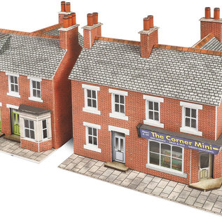 Metcalfe Metcalfe PN116 Laden auf der Ecke und Kneipe in rotem Backstein (Baugröße N)