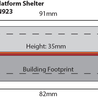 Metcalfe Metcalfe PN923 Modern platform shelter (Gauge N)