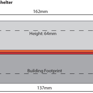 Metcalfe Metcalfe PO323 Modernes Bahnsteiggebäude (Maßstab H0/00)