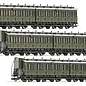 Roco  Roco 64014/15/16 DRG 2 permanently coupled compartment wagons, 3-axle Prussian type, Era II (gauge H0)