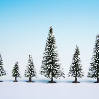 NOCH Noch 26828 Snowy Fir Trees, 25 pieces, 5 - 14 cm high