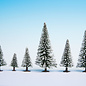 NOCH Noch 26828 Schneetannen, 25 Stück, 5 - 14 cm hoch