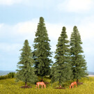 NOCH Noch 25232 Fir Trees, 4 pieces, 8 - 12 cm high