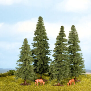 NOCH Noch 25232 Tannen, 4 Stück, 8 - 12 cm hoch