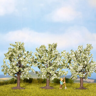 NOCH Noch 25111 Fruit trees blossoming, 3 pieces, 8 cm high