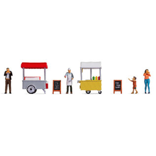 NOCH Noch 16229 Figuren-Themenwelt „Eis- und Hot Dog-Wagen" (Spur H0)
