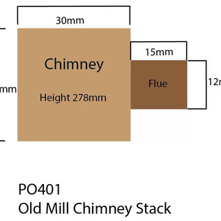 Metcalfe Metcalfe PO401  Old mill chimney stack (Gauge H0/00)