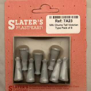 Slater's Plastikard Slater's 7A23 Milk Churns Tall Victorian Type (8 pcs) (Gauge O)