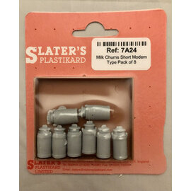 Slater's Plastikard Slater's 7A24 Milk Churns (8 pcs) (Gauge O)