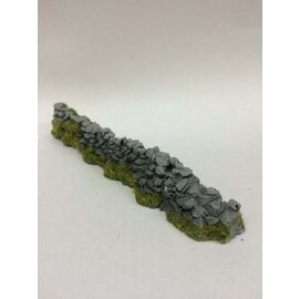 Javis Javis PW2GREYDAM Bauernhof alte beschädigte graue Trockenmauerwerk (Spur H0/00, Resin), ca 14 cm