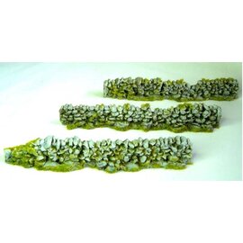 Javis Javis PW2LBDAM Boerderij lichtbruine stapelmuur beschadigd (Schaal H0/00, Resin), ca 13,5 cm