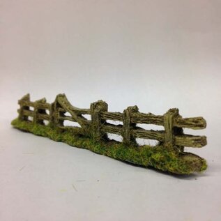 Javis Javis PF5 Weathered fencing with gate (Gauge H0/00, Resin) approx. 14 cm