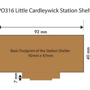 Metcalfe Metcalfe PO316 Perrongebouw Little Cardleywick (Schaal H0/00)