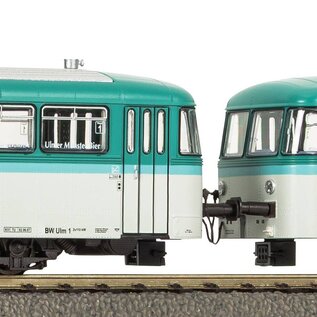 Piko Piko 52150 Sound-Dieseltriebwagen BR 798 + Steuerwagen Ulmer Spatz DB AG V, inkl. PIKO Sound-Decoder (schaal H0)