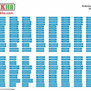 Brikho Niederländische Straßennamen Licht Blau