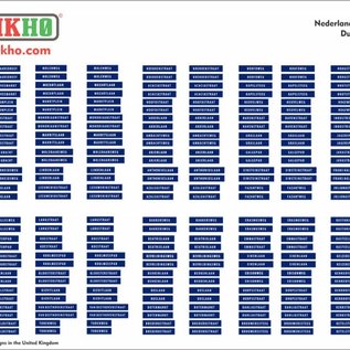 Brikho Niederländische Straßennamen Dunkel Blau