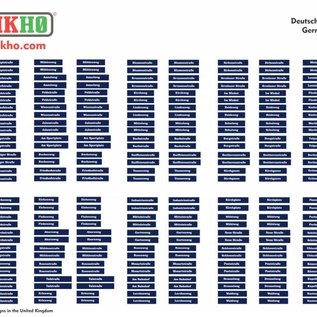 Brikho Deutsche Straßennamen Schwarz-Blau