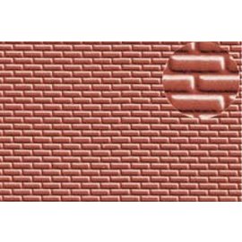 Slater's Plastikard Slater's 0401 Selbstbauplatte Backstein, rot (Schaal H0/00)