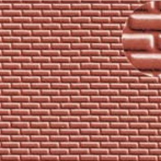 Slater's Plastikard Slater's 0401 Zelfbouwplaat baksteen, rood (Schaal H0/00)