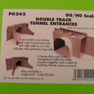 Metcalfe Metcalfe PO242 Double track tunnel entrances (H0/OO gauge)