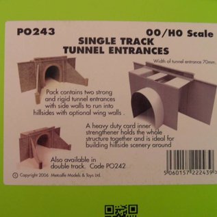 Metcalfe Metcalfe PO243 Single track tunnel entrances (H0/OO gauge)