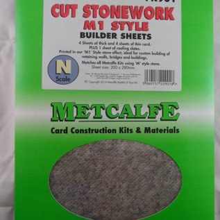 Metcalfe Metcalfe PN901 Builder Sheets  M1 style stone (N 1:160)