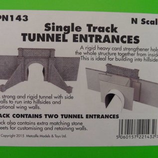 Metcalfe Metcalfe PN143 Single track tunnel entrances (N-Gauge)