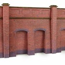Metcalfe Metcalfe PN145 Retaining wall in red brick {N-gauge)