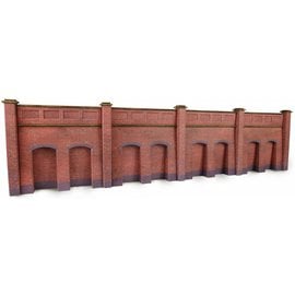 Metcalfe Metcalfe PN145 Retaining wall in red brick {N-gauge)