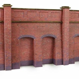 Metcalfe Metcalfe PN145 Retaining wall in red brick {N-gauge)