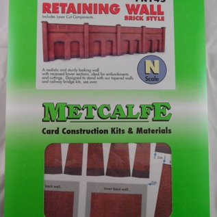 Metcalfe Metcalfe PN145 Retaining wall in red brick {N-gauge)