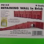 Metcalfe Metcalfe PN145 Arkadenstützmauer in rotem Backstein (Spur N)
