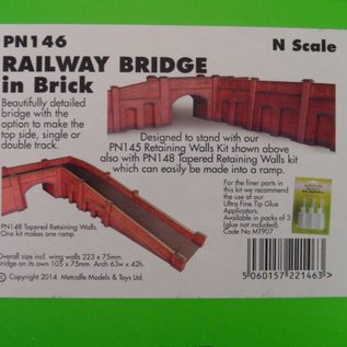 Metcalfe Metcalfe PN146 Railway bridge in red brick (N-Gauge)
