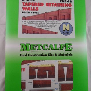 Metcalfe Metcalfe PN148 Tapered retaining wall in red brick (N-Gauge)