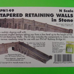 Metcalfe Metcalfe PN149 Op- afrit in grijze steen (Schaal N)