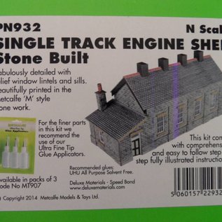 Metcalfe Metcalfe PN932 Single track engine shed stone style (N-Gauge)
