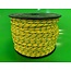Polyester Touw dubbel gevlochten (double braid) 6 mm Geel Multicolor. Prijs per meter.