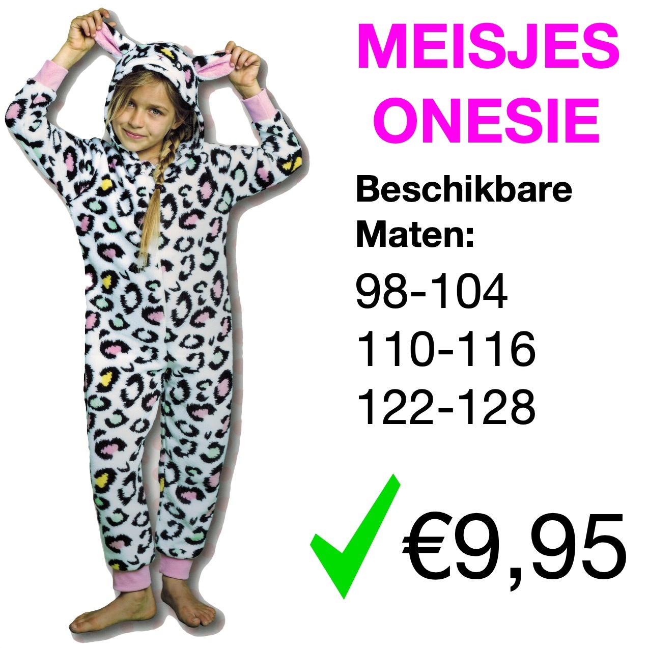 Ramen wassen poeder Migratie Meisjes Onesie (98 t/m 128) - Tientjeofminder.nl