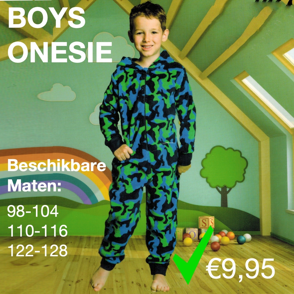Slip schoenen gewicht accumuleren Boys onesie (98 t/m 128) - Tientjeofminder.nl