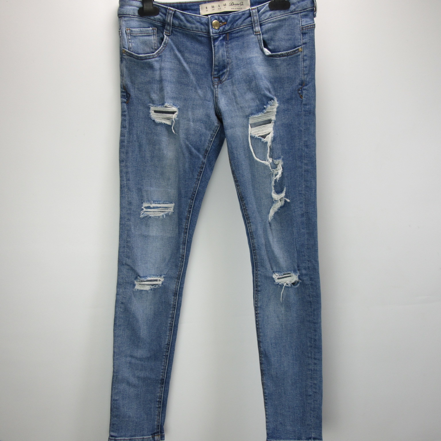 Dames skinny jeans met scheuren (36) - Tientjeofminder.nl
