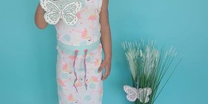 Lange jurk Bampidano  flamingo