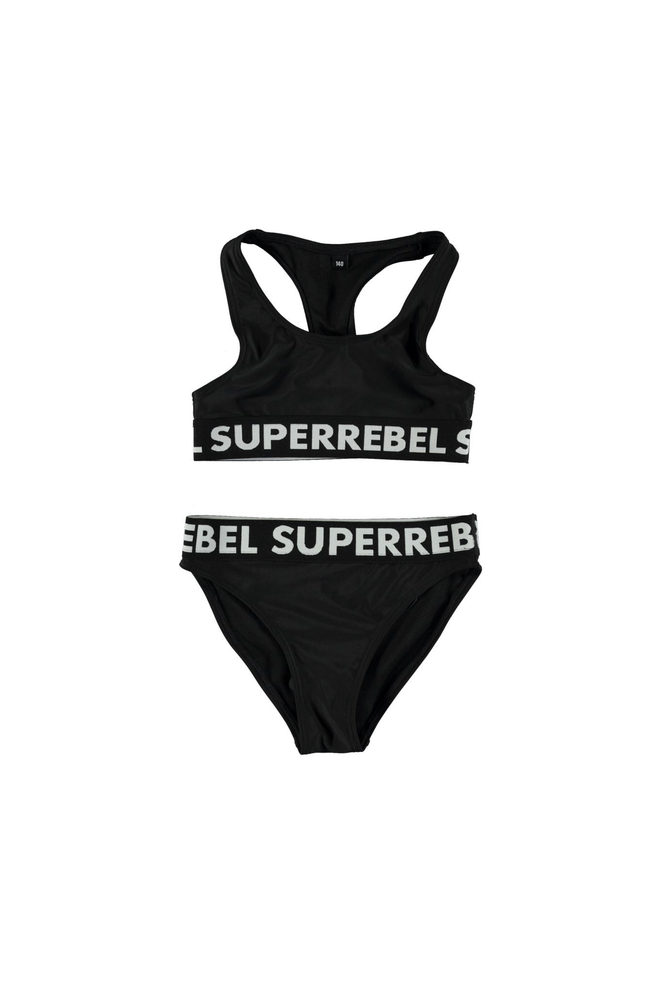 SUPERREBEL Meisjes bikini sportief Carmel - Zwart