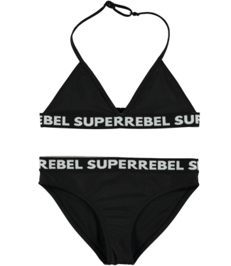 SUPERREBEL Meisjes bikini triangel Isla - Zwart