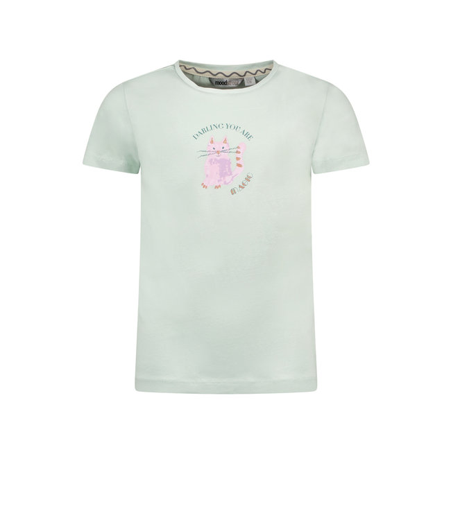Moodstreet Meisjes t-shirt print - Minty