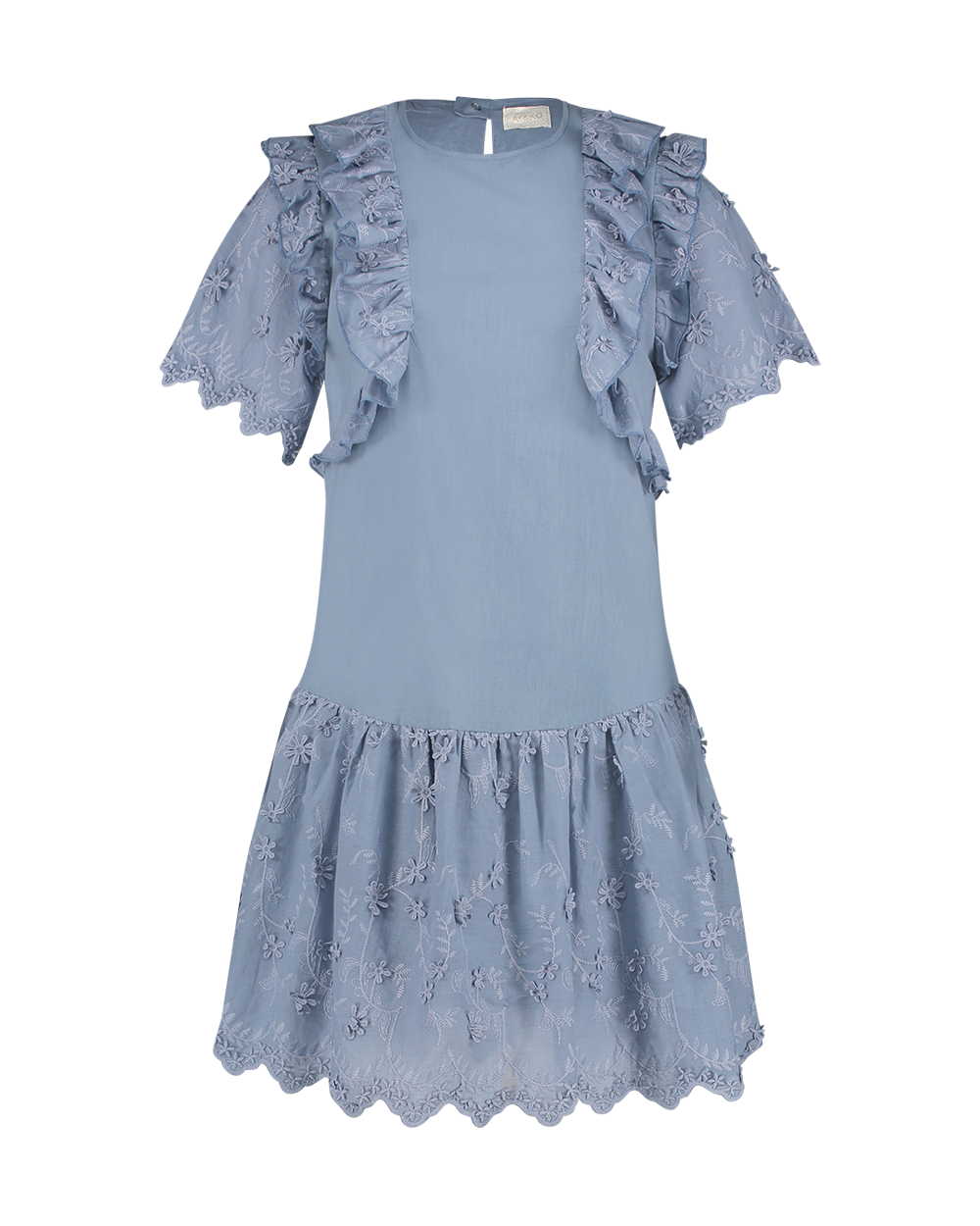 AI&KO Meisjes jurk - Cierra Co 638 G - Misty blauw