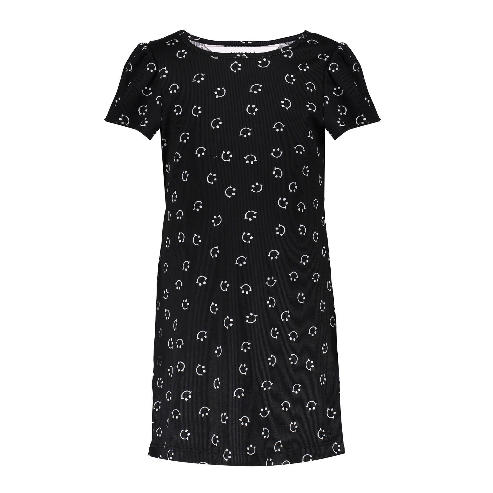 Frankie & Friends Meisjes jurk - Beagle - Print zwart/wit afbeelding