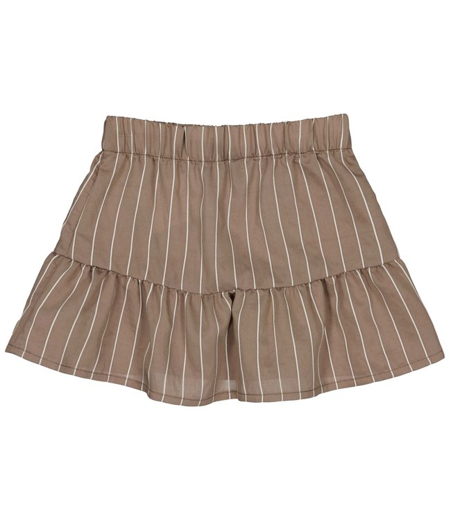 LEVV Little Meisjes rok - Violet - AOP Khaki groen gestreept